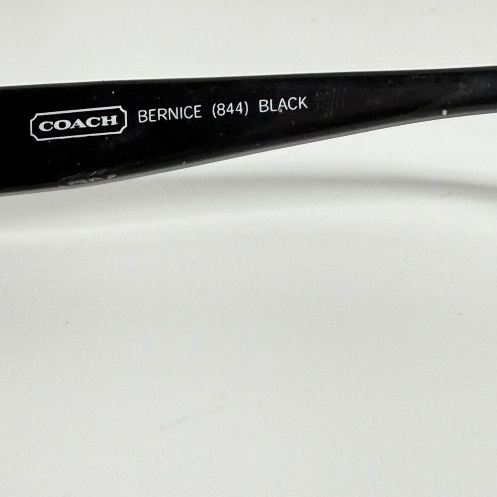 Coach Bernice 844 Black Eyeglasses Frames Signature C‎ Pattern Arms 135mm 22132